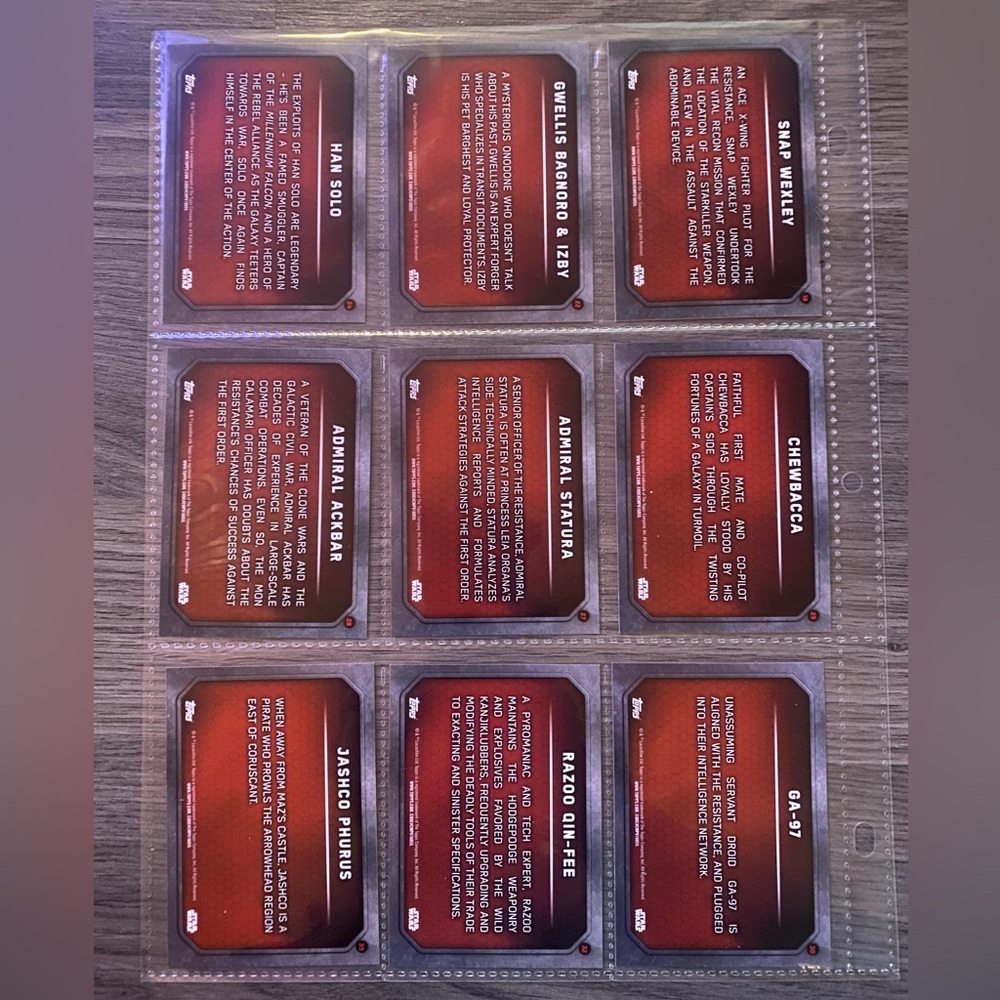 Topps 2015 The Force Awakens Card Collection *** Incomplete *** - Picture 4 of 6